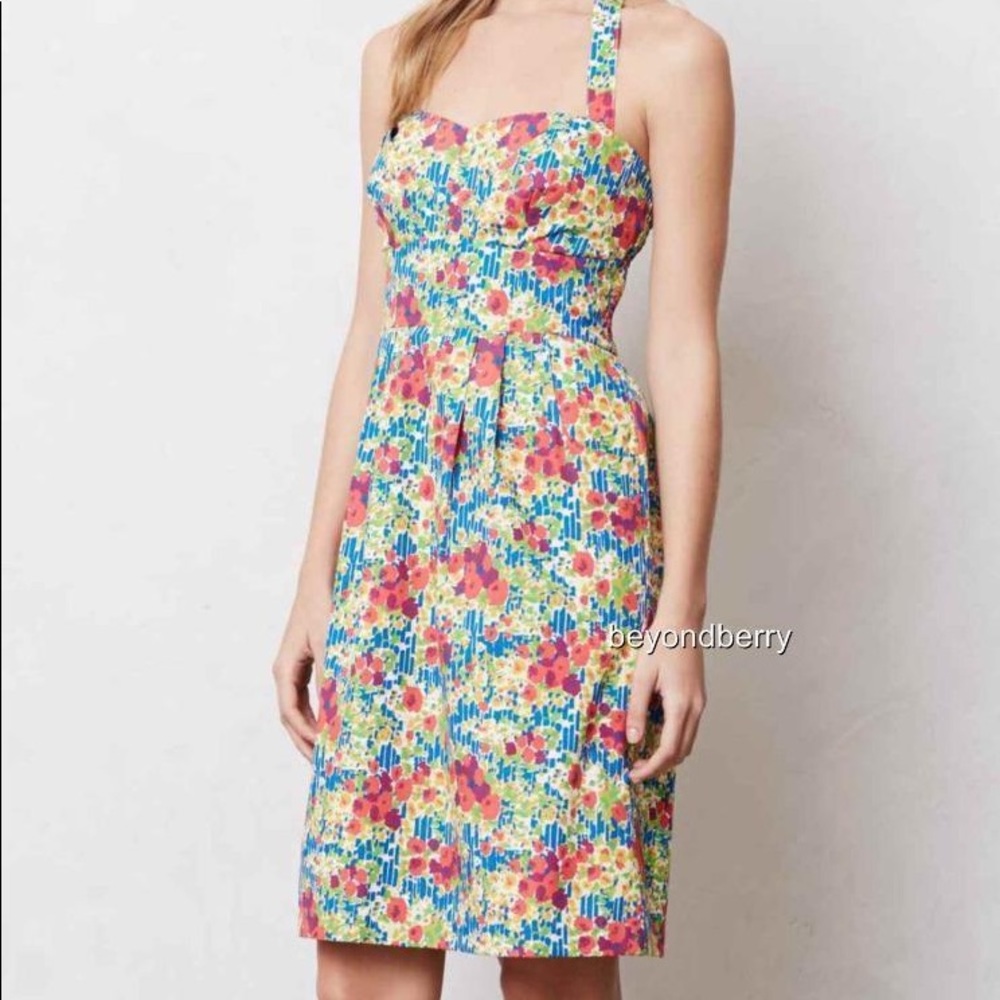 anthropologie girl from savoy garden party dress